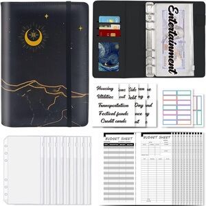 Budget Binder Black Moon Envelopes Premium A6 Cash Envelopes Money Organizer SL5